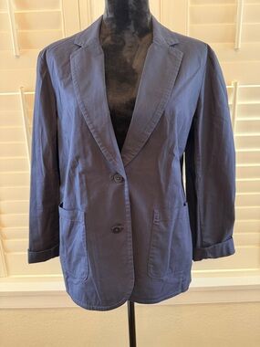 EUC Eileen Fisher Navy Blazer Sz M
